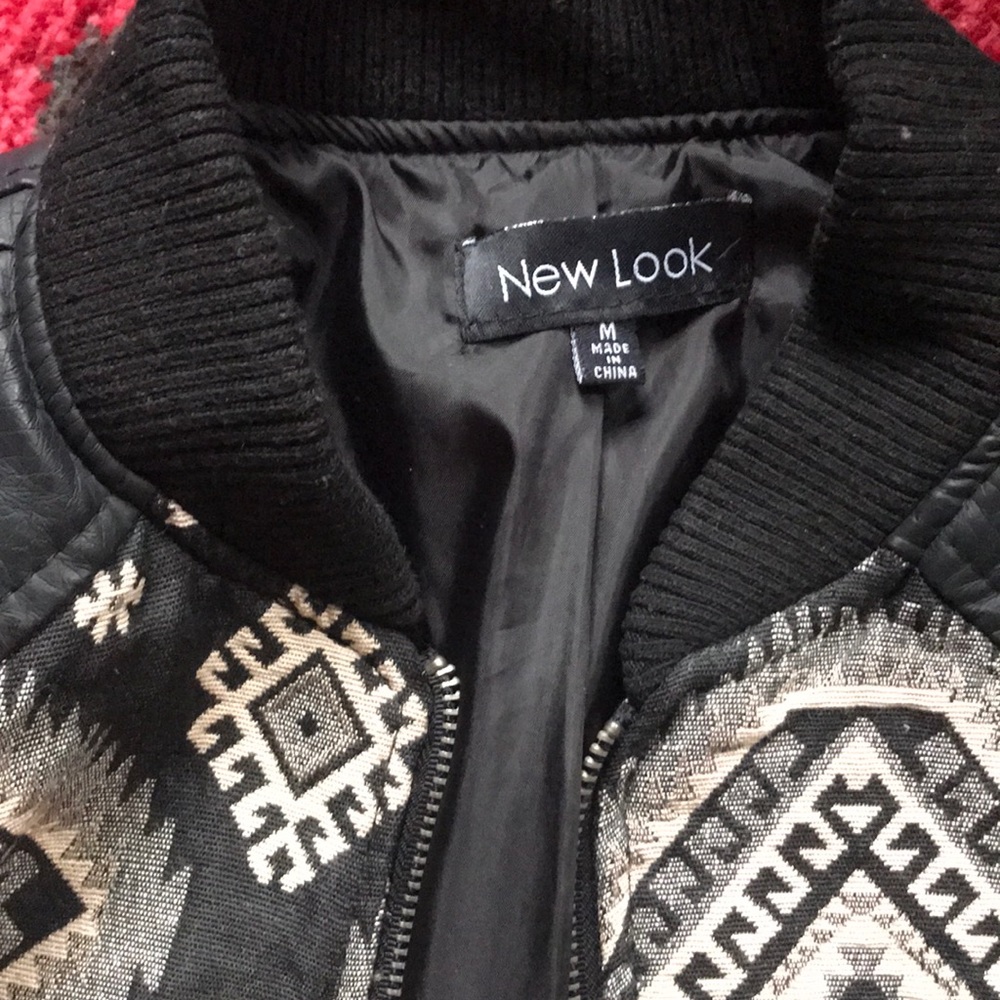 Bolero Style Leather Bomber Jacket - Picture 5 of 5